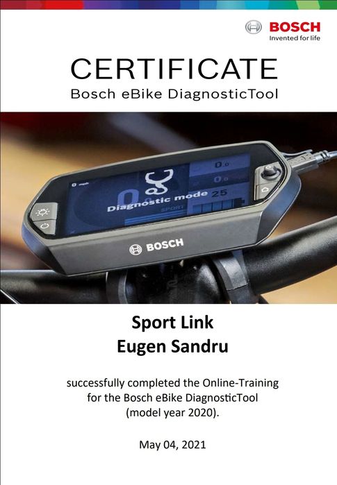 Diagnoza și update bicicleta electrica motor BOSCH, AVINOX sau OLI
