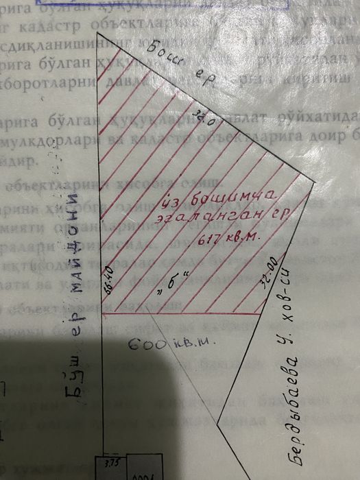 Бостонликда участкалар сотилади 85000 2 участкани нархи