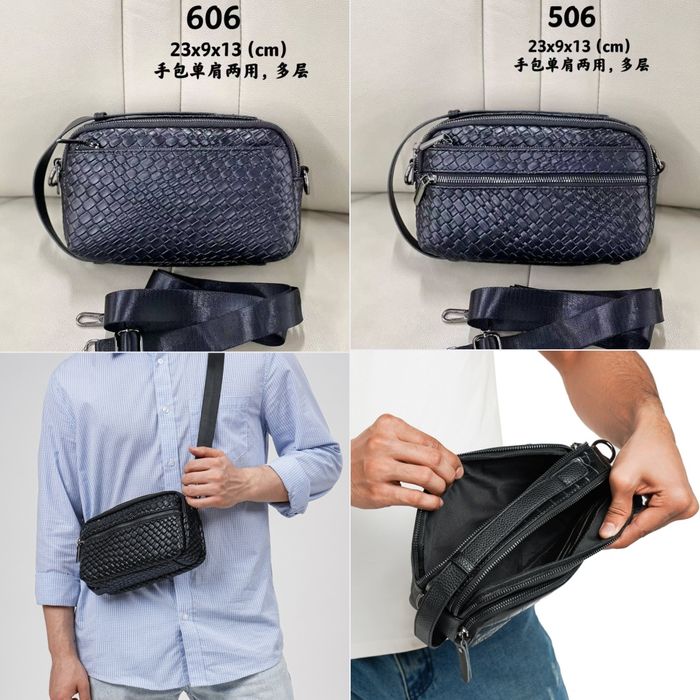 Универсальная мужская сумка барсетка - многосекционная.