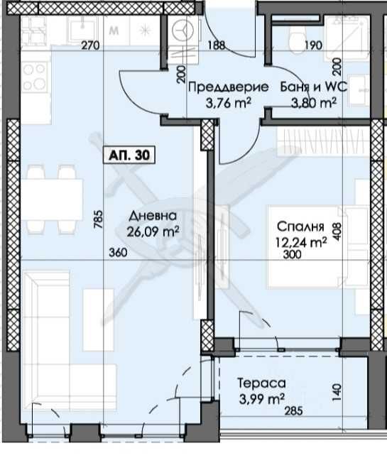 Двустаен апартамент в Тракия 95986