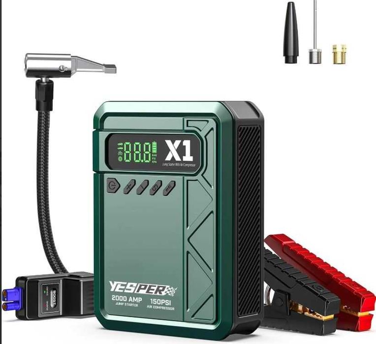 robot pornire auto compresor auto portabil Baterie externa Jumpstarter