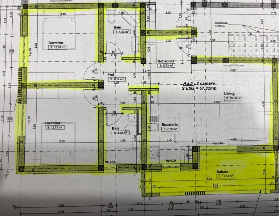 Vand apartament 3 camere in Braytim