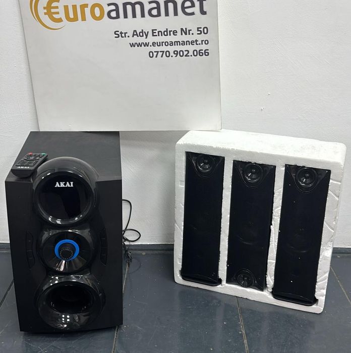 Sistem audio Akai SS028A-3208C, 3.1, bluetooth, radio FM, negru -A-