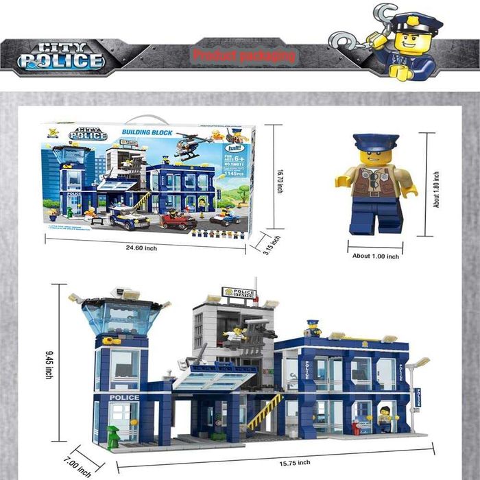 Конструктор City police бягство от затвора 1145 части