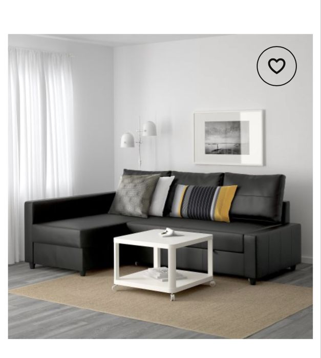 FRIHETEN IKEA ъглов разтегателен диван с ракла