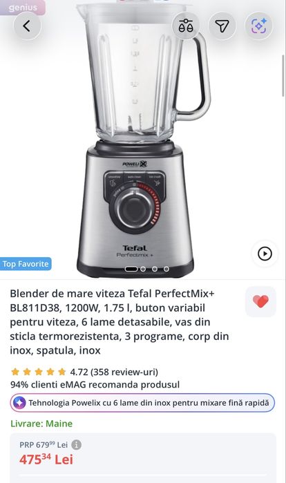 Blender Tefal Perfect Mix
