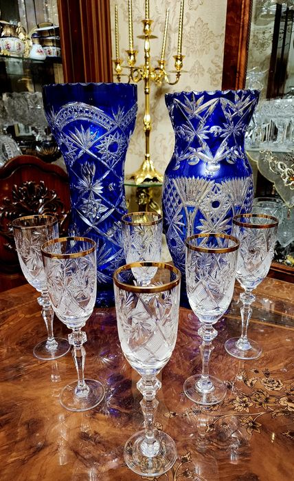 Хрусталь. Большие фужеры. Белоруссия "НЕМАН". Дёшево !