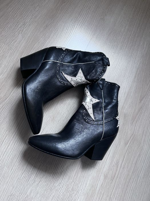 Дамски кожени боти с ток