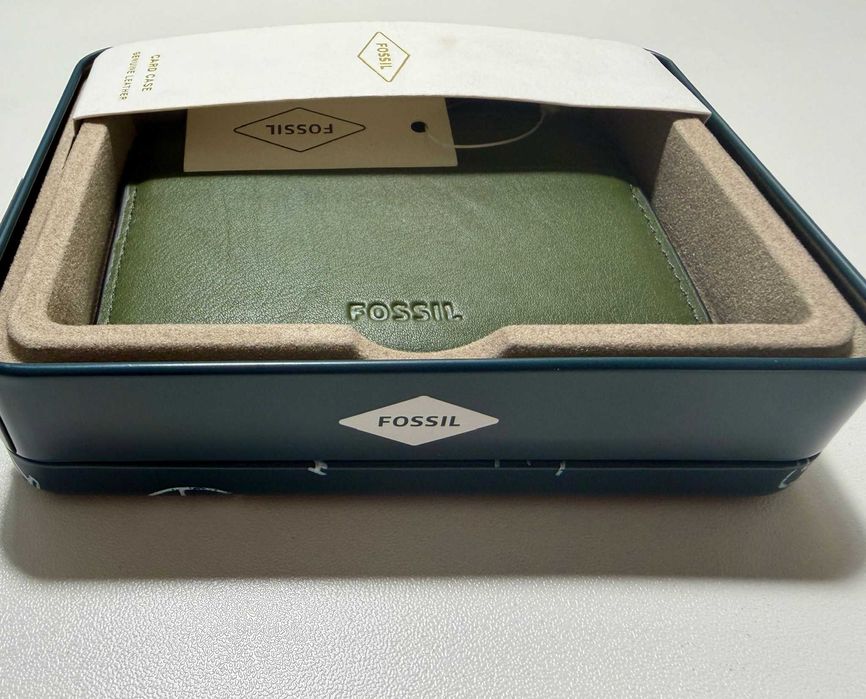 Portcard Fossil Minimalist, piele naturala
