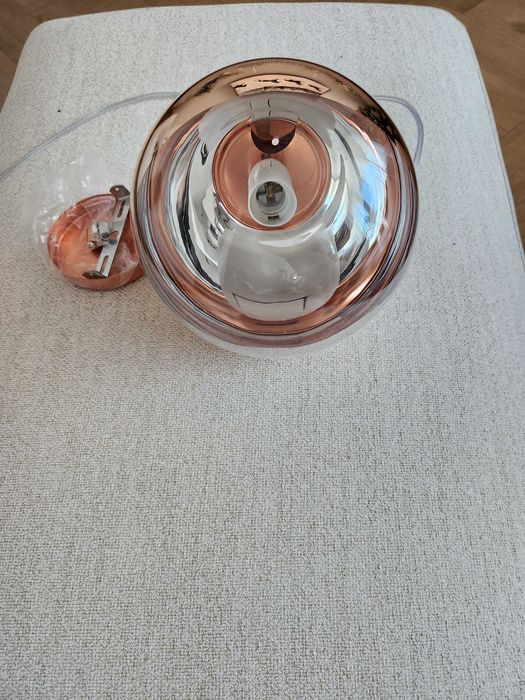 Осветително тяло , полилей в цвят розово злато - rose gold