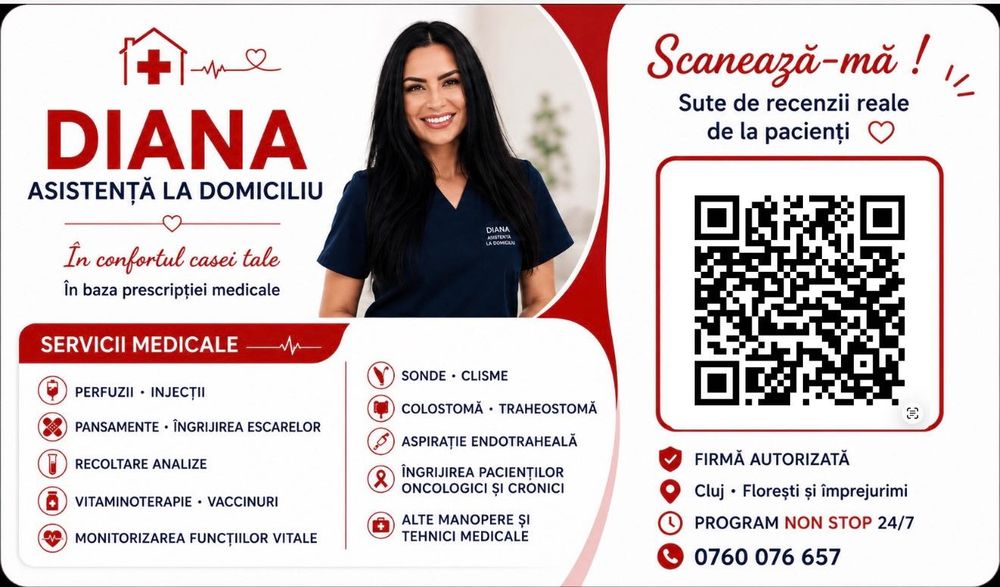 Îngrijiri la domiciliu  noon stop Cluj Florești și împrejurimi