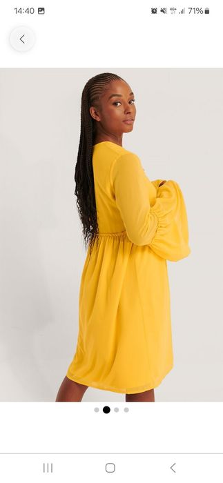 Rochie midi cu maneci clopot, noua, masura XS-S