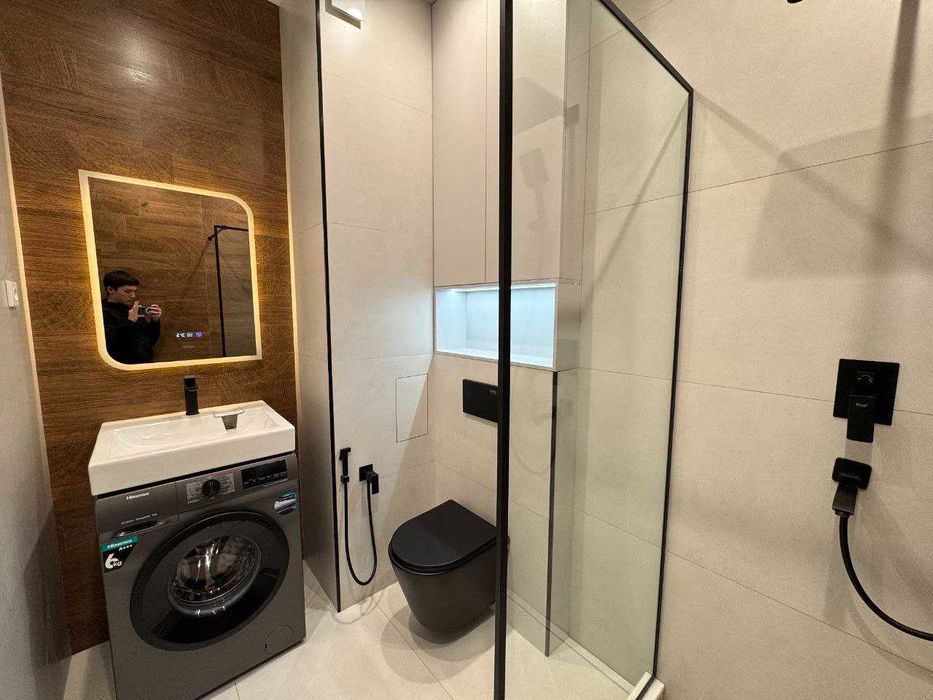 NRG Jomiy 2 комнатная, новый авторский ремонт 47м2, кадастр есть