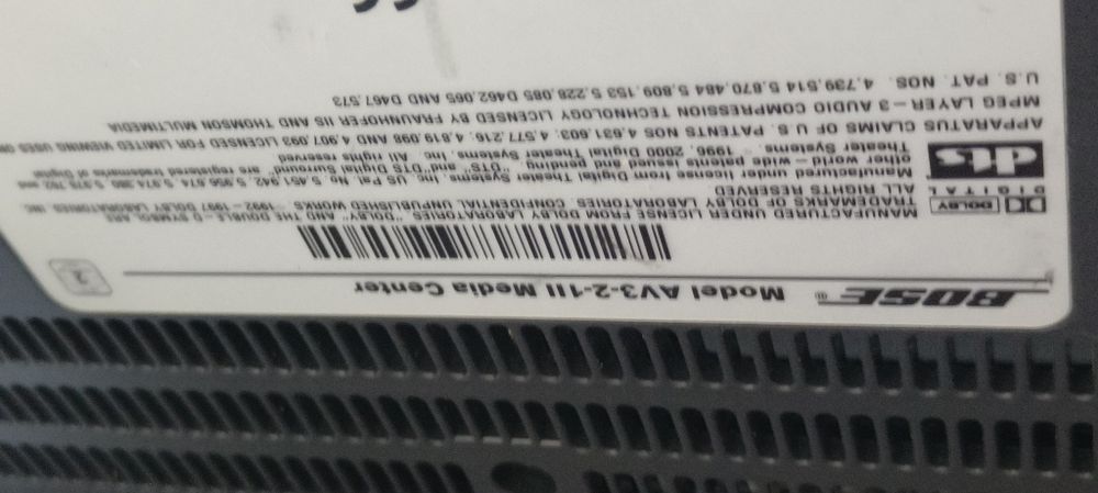 Bose Av 3 2 1 media center controller