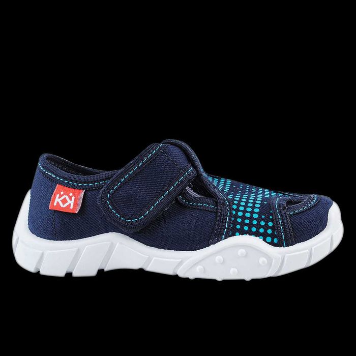 Детски пантофи със синя щампа КК размер 28