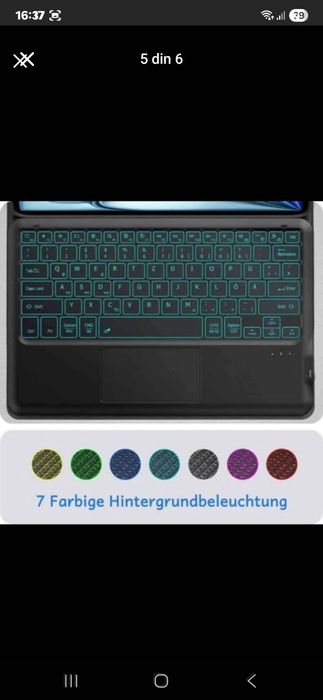 Tastatura iPad Air 11 inch 2024,2025,Ipad pro 12.9 inch 6/5/4/3 gen