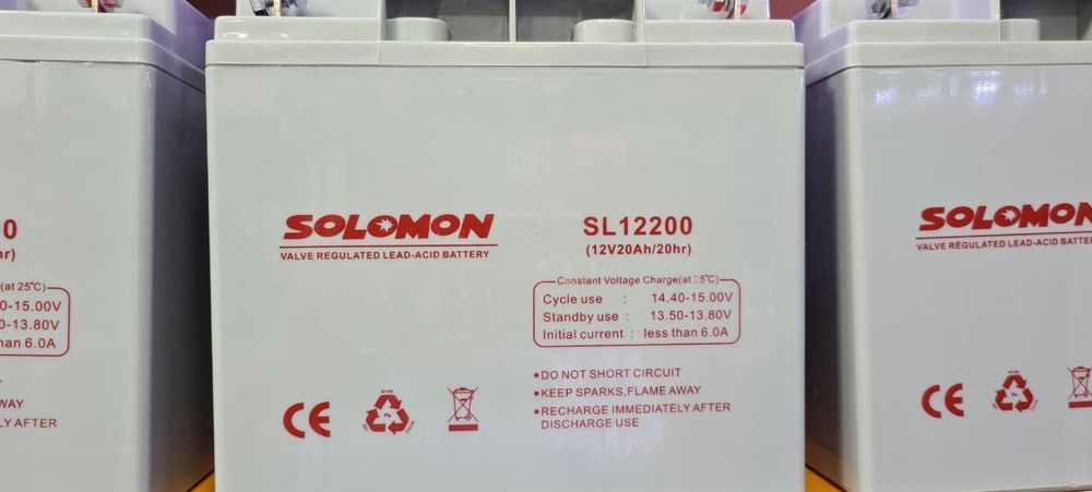 Аккумуляторы Solomon 12V-7.2A 12V-8А/12V-9A/12V-12A/12V-20A ORIGINAL!