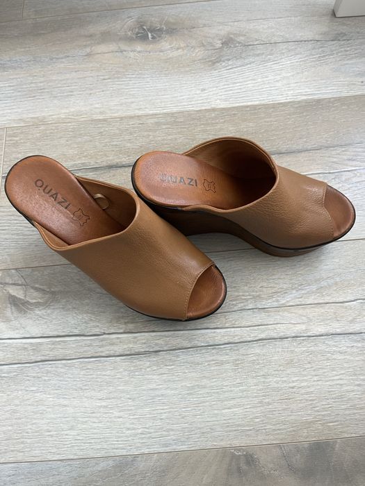 Saboti platforma din piele