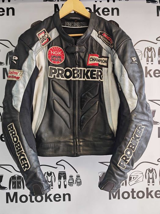 Costum moto piele Probiker cu cocoasa marime 54