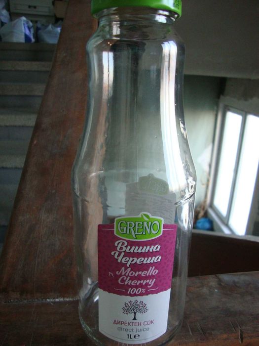 Стъклени бутилки за консервиране на нектари, сиропи