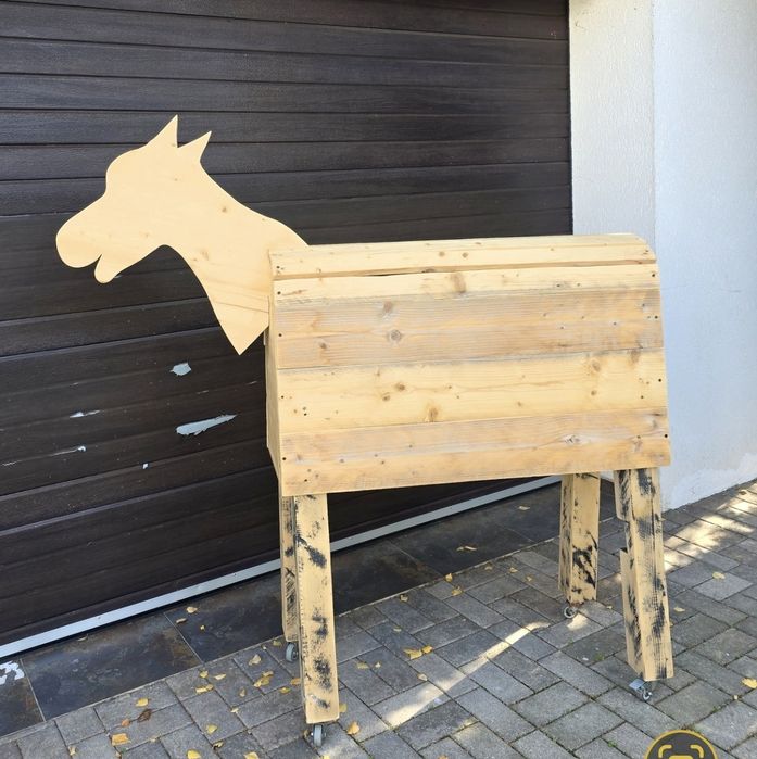 Cal de lemn pt copii Înălțime 153 cm / Lungime 152 cm  Săcălaz