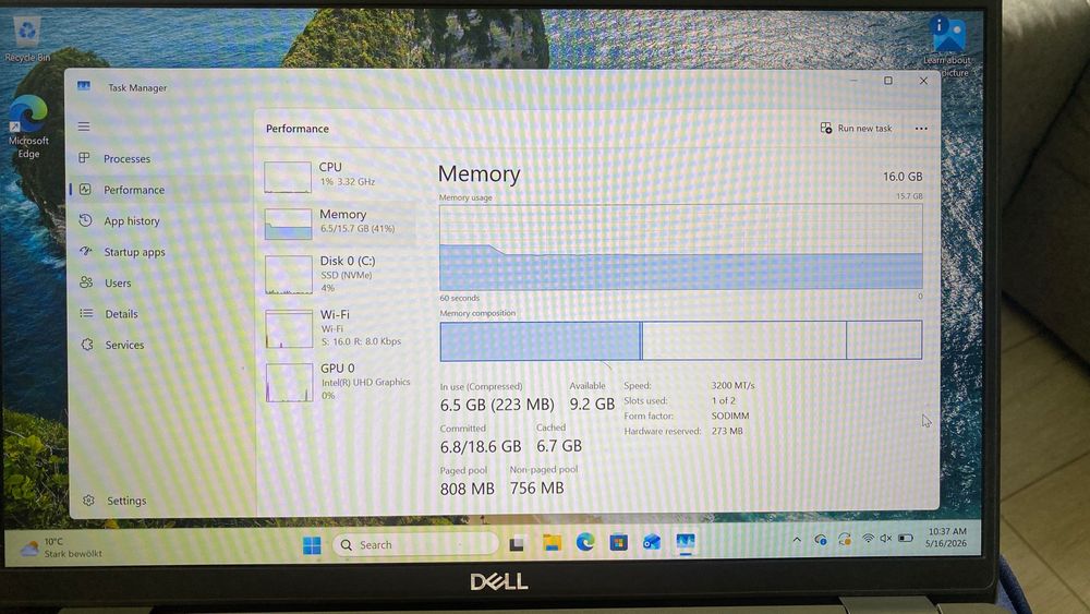 Laptop Dell Latitude 5421 14", 16Gb, 521Gb NVMe, i7 11850H 2,5Ghz