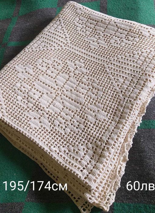 Плетива на една кука. Карета, Покривки за маси, дивани и т.н.