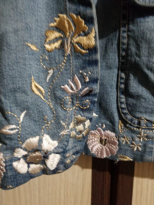 Sacou brodat denim