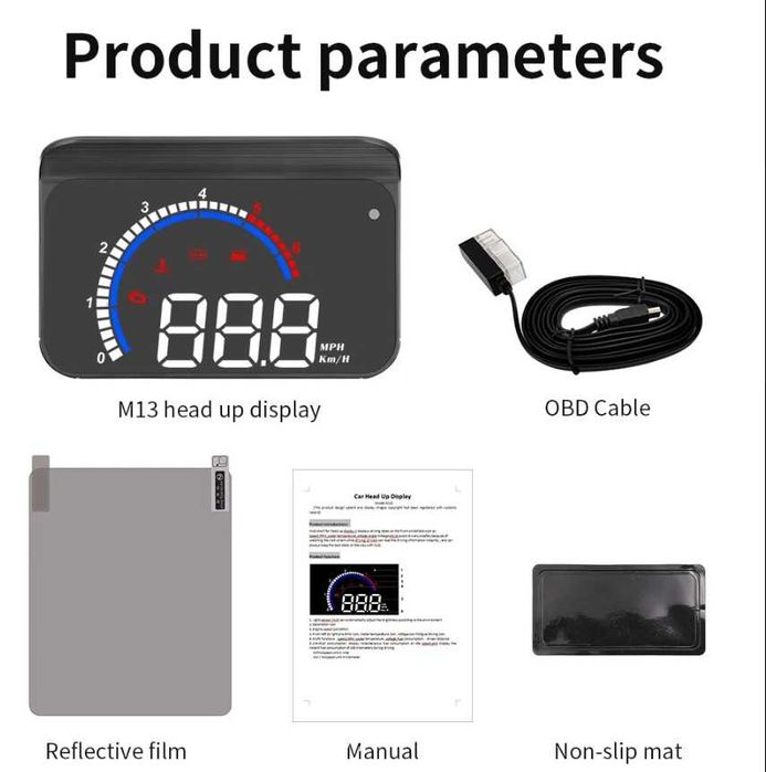M13 Автомобильный проекционный дисплей OBD2 HUD