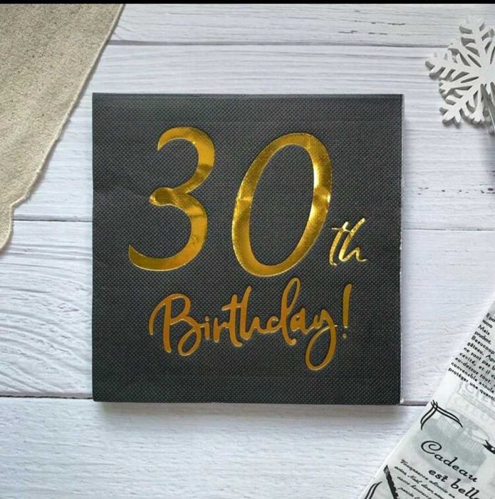 Салфетки 30 birthday