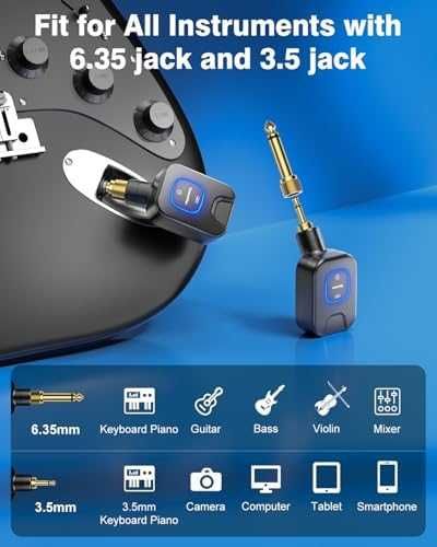 Нов Безжичен предавател и приемник за китара бас 5.8G 24bit с кутия