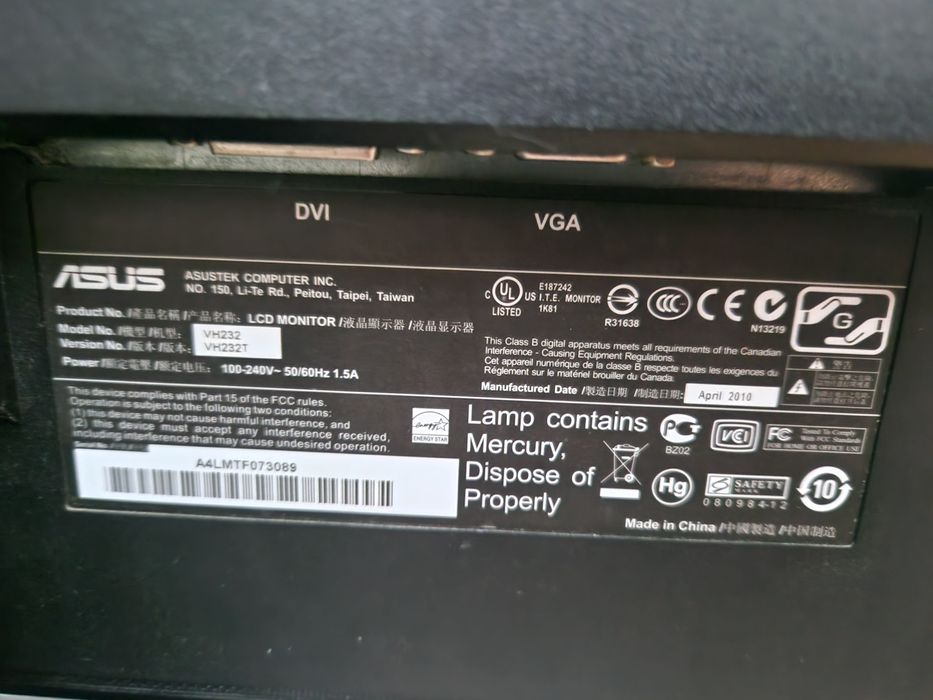 Monitor Asus 23" Full HD (vga inclus)