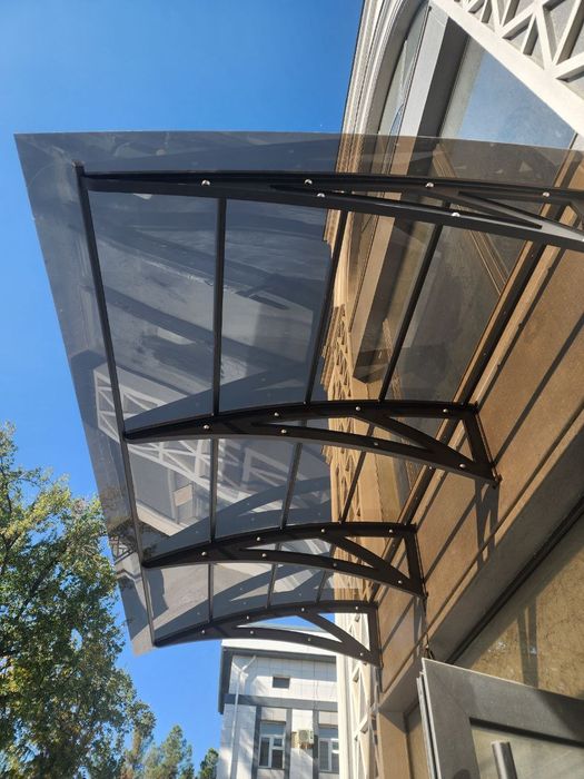 Навес кованый и хайтек  лексан