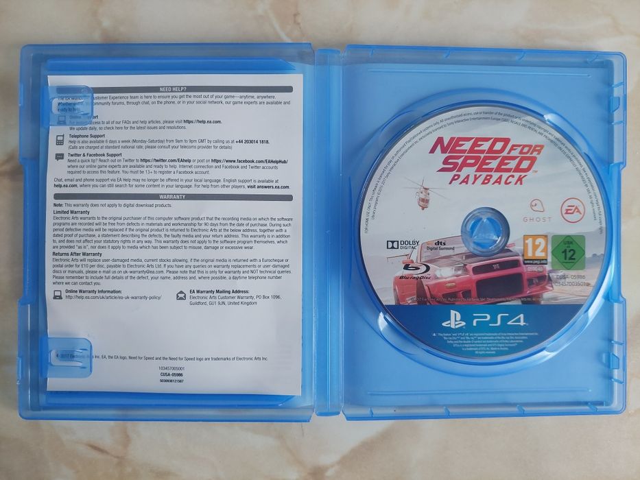 [PS4/PS5] Vând joc NFS PayBack original PlayStation 4 și 5 /poze reale