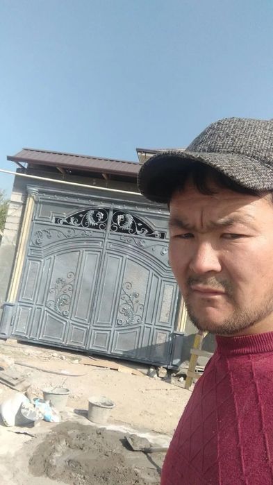 Ворота Решодка Навис Ферма дверь покраска малярка дарвоза панжара эшик