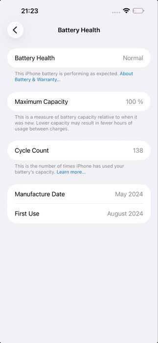 iPhone 15 Pro MAX 256gb Alb 100% battery life