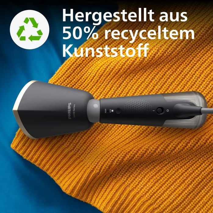 ПРОМО Нов 2г Гаранция Мощен Уред за Гладене с Пара Вертикална Ютия PHILIPS STH5030/80, 1300W