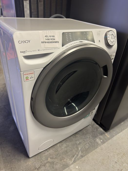 Mașină de spălat cu uscător Candy RapidÓ PRO RPW4856BWMR9/1-S cu factura si garantie 12 luni
