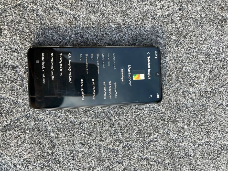 Samsung a33 sotladi