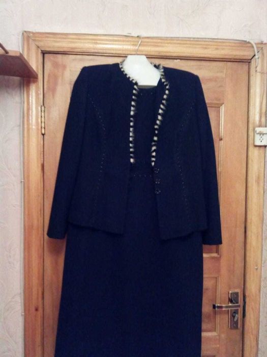 чёрное Платье-костюм