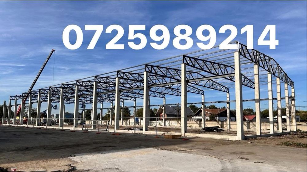 Hale metalice 2000mp uzinat in atelierul abs metal montaj la cheie