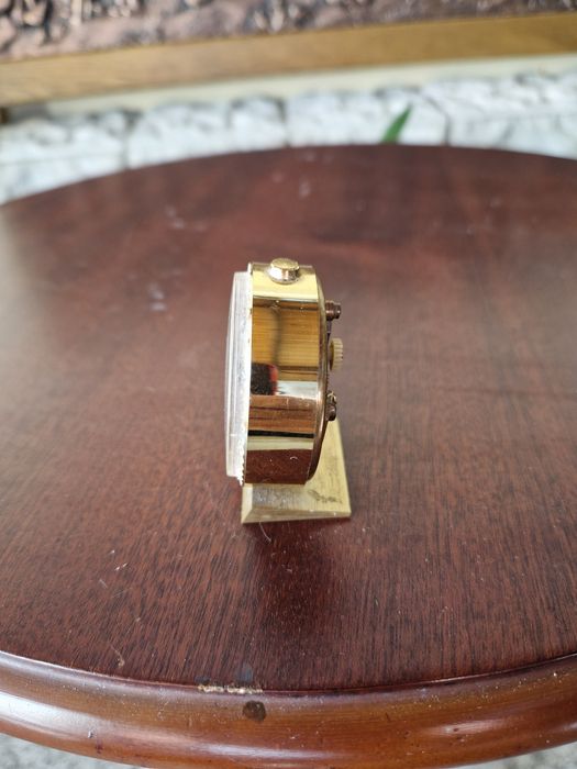 Рядък антикварен колекционерски бронзов мини будилник Deluxe