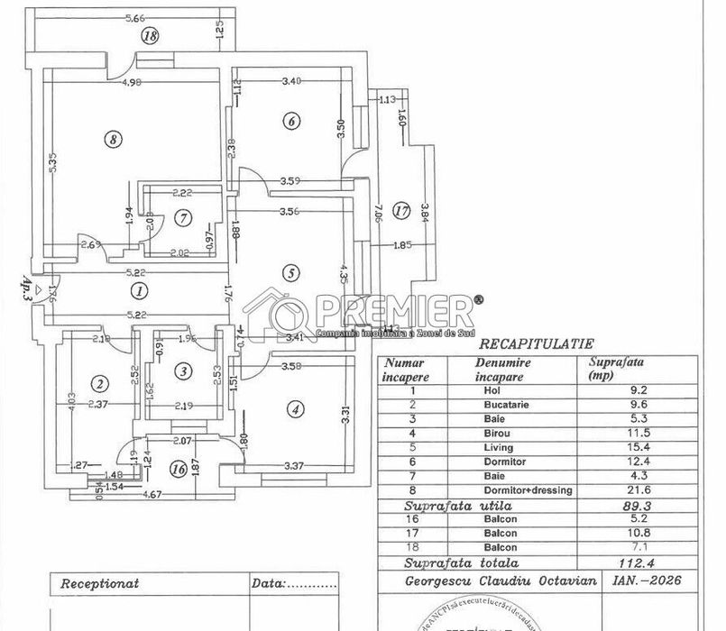 PROMOȚIE! 4 camere – 112,4 mp – Bloc 2026 – Grand Arena