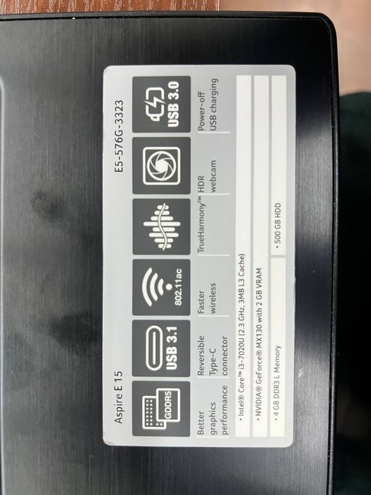 Acer Aspire E5-576G-3323