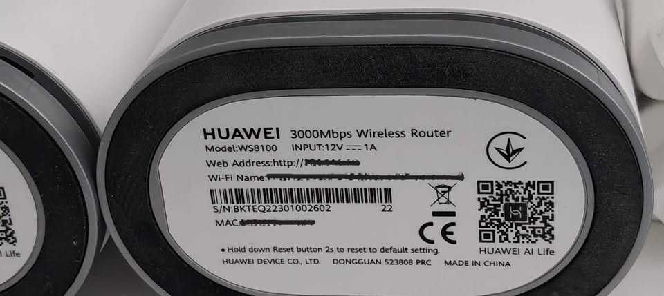 Sistem wireless Huawei Mesh WS8100-22, 2-Pack, Dual Band, AX3000, Alb