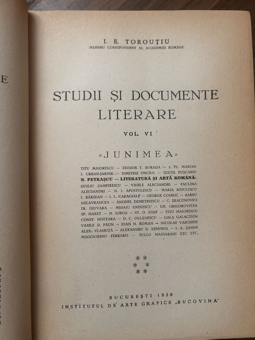 Colectie 12 volume Studii si documente literare