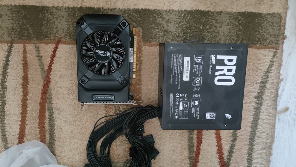 Видеокарта 1050 TI + Блок Питания