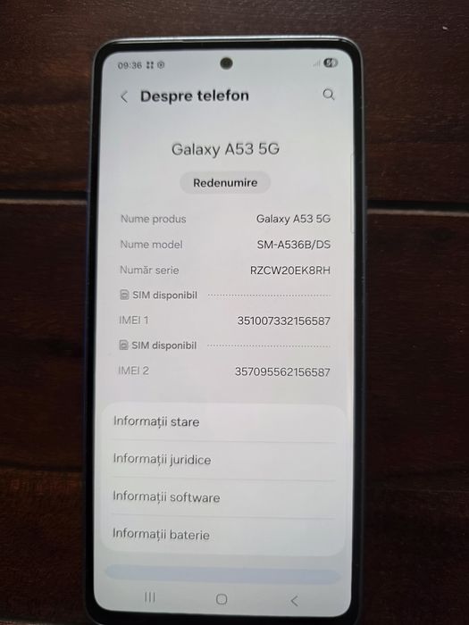 Vand telefon Samsung A53 128G/6G RAM, stare impecabila