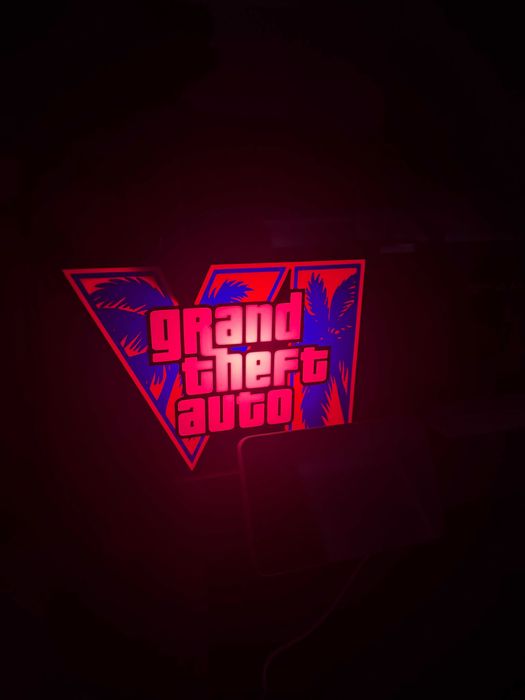 Lampa GTA 6 LED RGB cu telecomanda