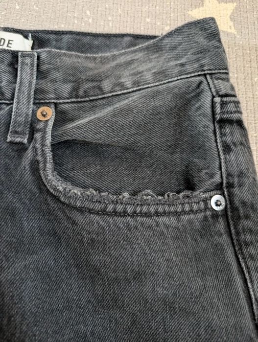 Agolde Fen Dark Grey/Faded Black Cotton Jeans. Size 25